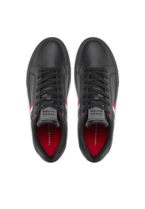TOMMY HILFIGER - Tommy Hilfiger Sneakersy Essential Leather Cupsole FM0FM04921 Czarny. Kolor: czarny. Materiał: skóra