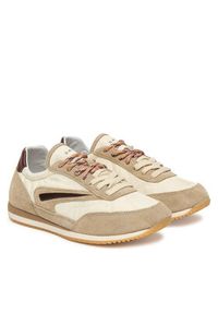 D.A.T.E. Sneakersy Athleta W441-AB-CO Beżowy. Kolor: beżowy. Materiał: zamsz, skóra #3