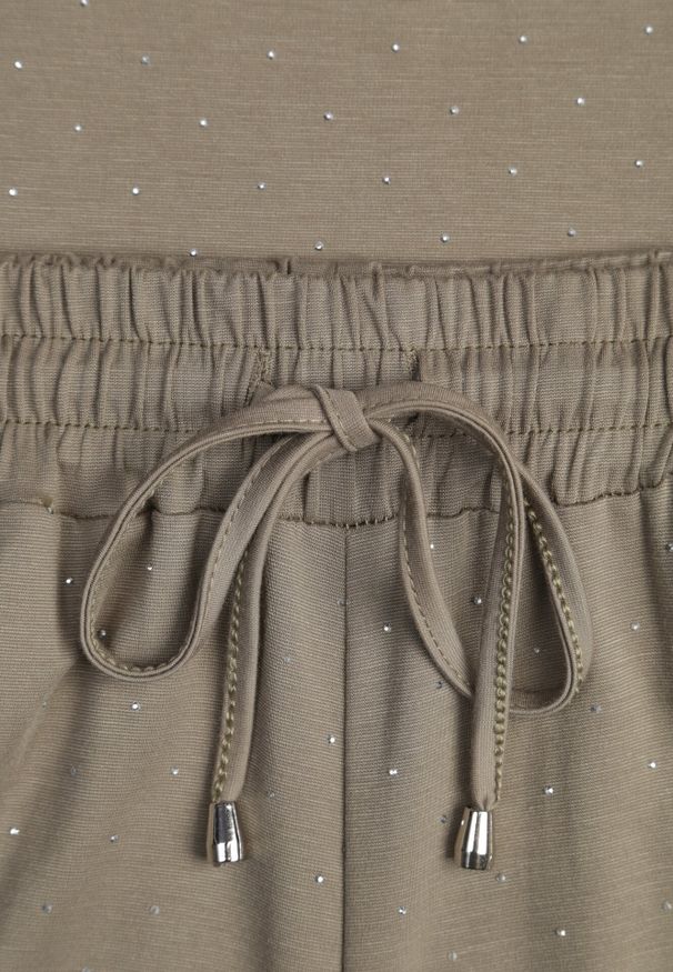 Born2be - Zielony Komplet Bawełniany o Fasonie Oversize T-shirt i Spodnie Azilane. Kolor: zielony. Materiał: bawełna