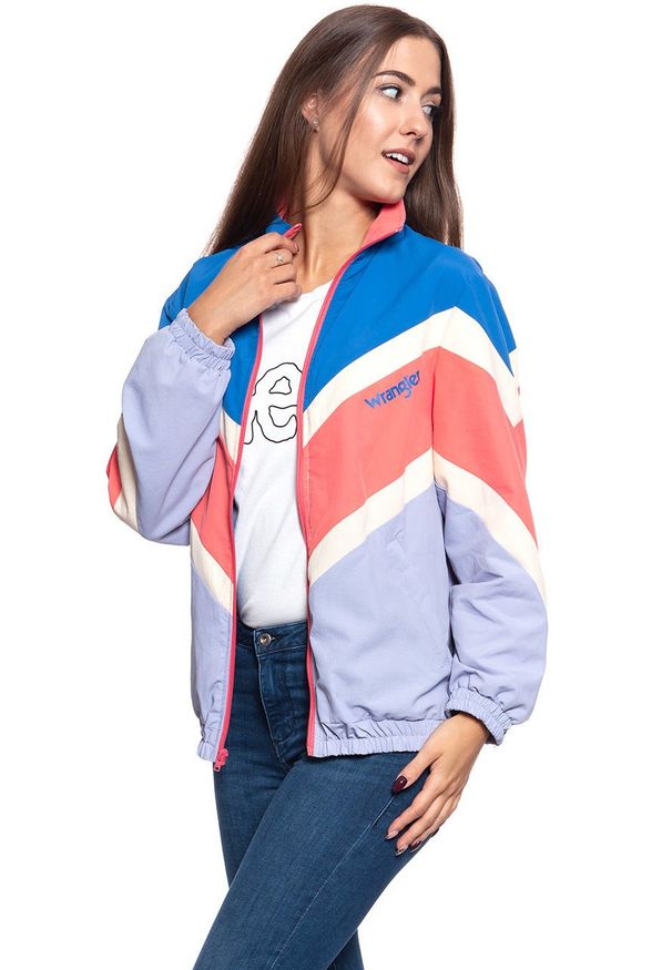 Wrangler - KURTKA WRANGLER RETRO SPORT SHELL TURKISH SEA W4138WD86 112128771. Typ kołnierza: kołnierzyk stójkowy. Styl: retro, sportowy