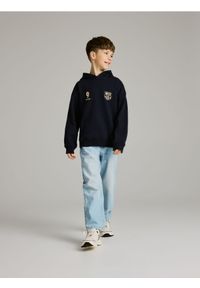 Reserved - Bluza FC Barcelona Lewandowski - granatowy. Kolor: niebieski. Materiał: dzianina, bawełna #1