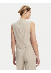 Vero Moda Kamizelka garniturowa Caia 10333795 Beżowy Regular Fit. Kolor: beżowy. Materiał: bawełna #5