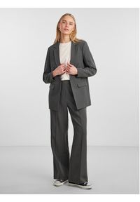 Pieces Marynarka 17130374 Szary Oversize. Kolor: szary. Materiał: syntetyk #6