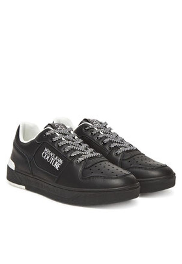 Versace Jeans Couture Sneakersy 78YA3SJ5 Czarny. Kolor: czarny. Materiał: skóra