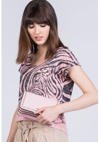 Monnari - Elegancka torebka z dżetami. Kolor: różowy. Wzór: aplikacja. Styl: elegancki. Rodzaj torebki: na ramię #5