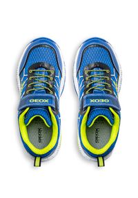 Geox - Sneakersy dziecięce niebieskie GEOX J Tuono Boy. Kolor: niebieski. Materiał: materiał. Sport: bieganie