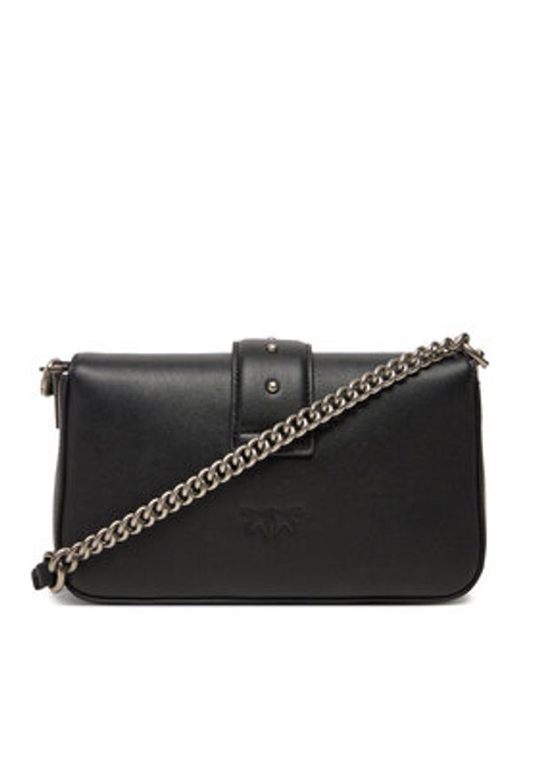 Pinko - PINKO Torebka Love One Mini Slouchy Fl PE 25 PLTT 104340 A0QO Czarny. Kolor: czarny. Materiał: skórzane