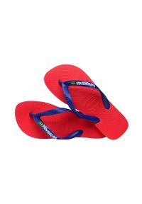 Havaianas japonki BRASIL LOGO kolor czerwony 4110850.7797. Kolor: czerwony. Materiał: materiał, guma. Wzór: gładki #6