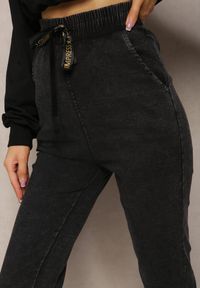 Renee - Czarne Spodnie z Marszczoną Gumką w Pasie Ovitris. Kolor: czarny #2