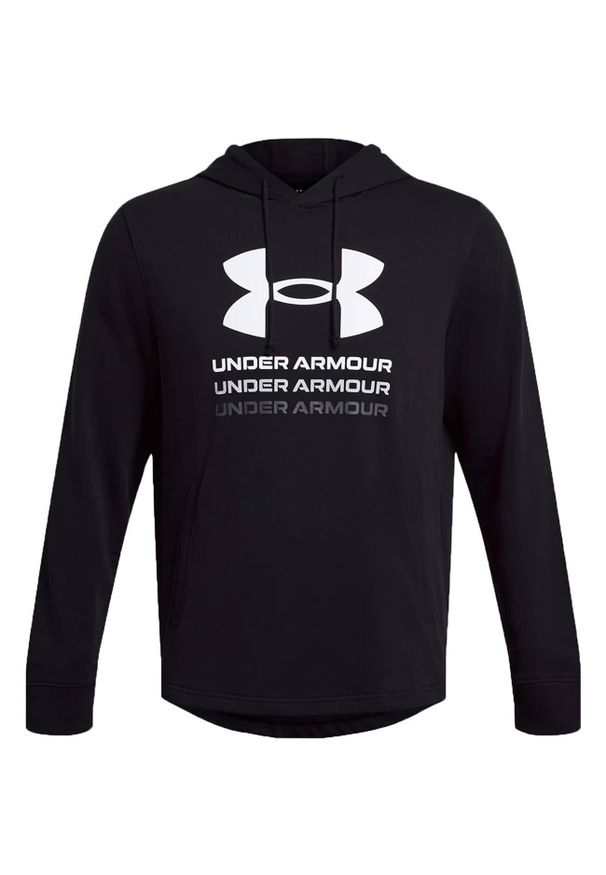 Under Armour - Męska Bluza Z Grafiką Rival Terry. Kolor: czarny