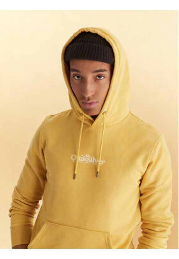 Quiksilver Bluza Screen Fleece Fineline EQYFT05136 Żółty Regular Fit. Kolor: żółty. Materiał: bawełna