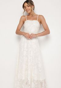 Born2be - Jasnobeżowa Rozkloszowana Sukienka Vices z Gorsetowym Wiązaniem Fenosella. Okazja: na imprezę. Typ kołnierza: dekolt gorset. Kolor: beżowy. Długość rękawa: na ramiączkach. Sezon: lato. Typ sukienki: gorsetowe. Styl: elegancki #5