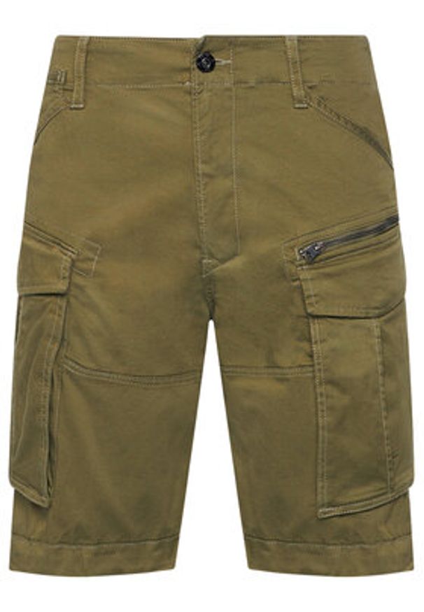 G-Star RAW - G-Star Raw Szorty materiałowe Rovic D08566-5126-724 Zielony Relaxed Fit. Kolor: zielony. Materiał: bawełna
