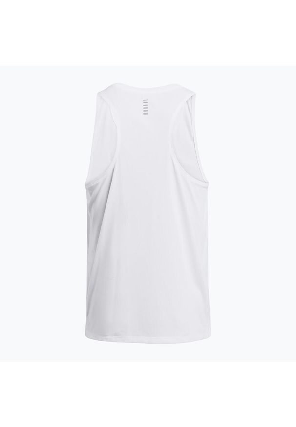 Tank top do biegania męski Under Armour Launch Singlet. Kolor: biały