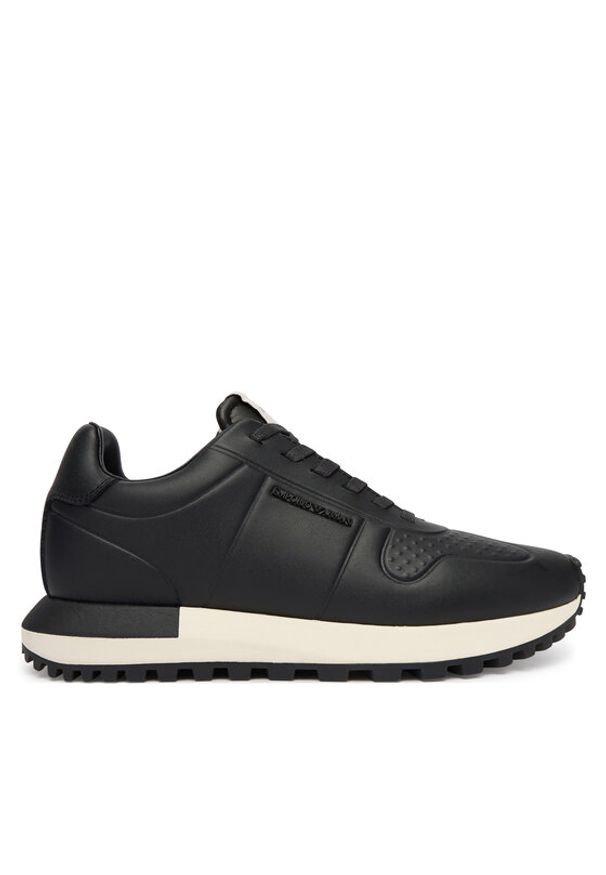 Emporio Armani Sneakersy EM003740 AF19726 MC005 Czarny. Kolor: czarny. Materiał: skóra