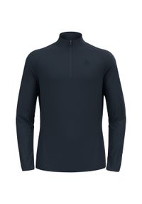Odlo - Bluza techniczna męska ODLO Essential Light Mid Layer z krótkim zamkiem. Kolor: niebieski. Długość: krótkie