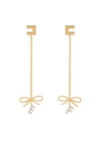 Elisabetta Franchi Kolczyki OR-49A-52E2-V160 Złoty. Materiał: metalowe. Kolor: złoty