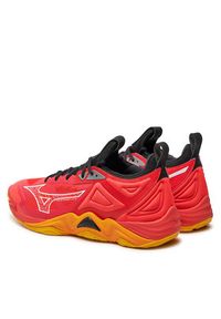 Mizuno Buty halowe Wave Momentum 3 V1GA231204 Koralowy. Kolor: pomarańczowy. Materiał: skóra. Model: Mizuno Wave