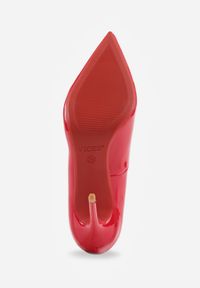 Renee - Czerwone Lakierowane Szpilki VICES o Klasycznym Fasonie Corsinia. Kolor: czerwony. Materiał: lakier. Obcas: na szpilce. Styl: klasyczny. Wysokość obcasa: wysoki #4