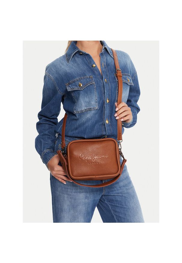 Torebka Pepe Jeans. Kolor: brązowy