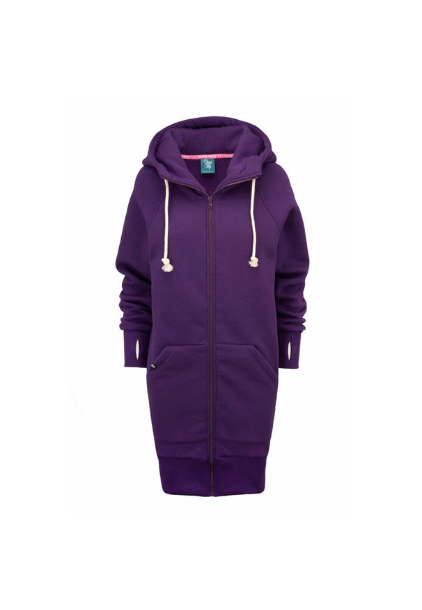 Bluza sportowa rozpinana z kapturem damska DEEP TRIP Luzak. Typ kołnierza: kaptur. Kolor: fioletowy