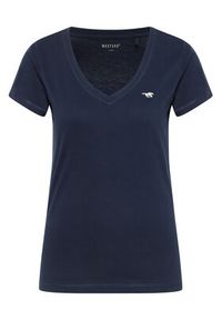 Mustang T-Shirt Beverly 1016517 Granatowy Slim Fit. Kolor: niebieski. Materiał: bawełna #8