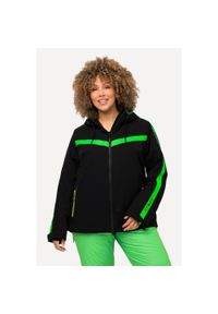 ULLA POPKEN - Damskie Kurtka narciarska stretch wodoodporna 2-kierunkowy zamek błyskawiczny. Kolekcja: plus size. Kolor: czarny. Materiał: poliamid, poliester, materiał, elastan. Sezon: zima. Sport: narciarstwo #1