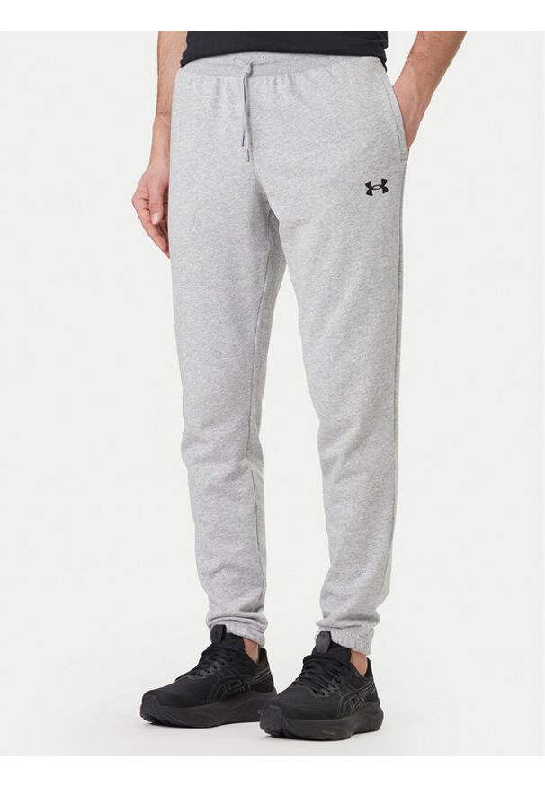 Under Armour Spodnie dresowe UA Rival 6014638 Szary Regular Fit. Kolor: szary. Materiał: bawełna