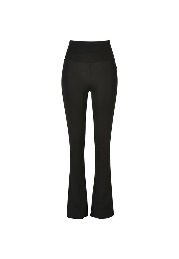 Legginsy damskie Urban Classics Organic Stretch Jersey Bootcut. Kolor: czarny. Materiał: jersey
