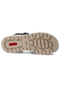 Sandały damskie Rieker, cholewka ze skóry ekologicznej z ozdobnymi paskami i motywem zwierzęcym regulowane zapięcie na sprzączkę, multi, V1063-90. Okazja: na co dzień, na spacer. Zapięcie: pasek. Kolor: beżowy. Materiał: skóra ekologiczna. Wzór: motyw zwierzęcy. Sezon: lato. Styl: wakacyjny, casual, elegancki #7