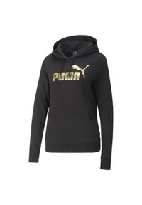 Bluza Sportowa Damska Puma Ess+ Metallic Logo Tr. Typ kołnierza: kaptur. Kolor: wielokolorowy, czarny, żółty