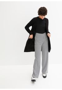 bonprix - Długi sweter bez zapięcia z przędzy boucle. Kolor: czarny. Długość: długie #3