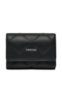 Calvin Klein Mały Portfel Damski K60K612898 Czarny. Kolor: czarny. Materiał: skóra