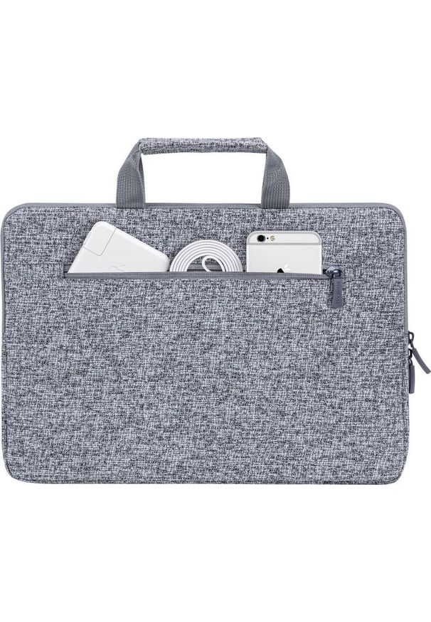 RIVACASE - Etui Rivacase 7913 jasnoszary. Kolor: szary. Materiał: materiał