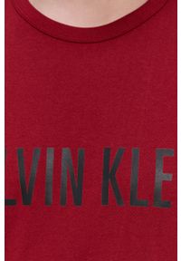 Calvin Klein Underwear T-shirt piżamowy kolor bordowy z nadrukiem. Kolor: czerwony. Materiał: dzianina. Wzór: nadruk #4