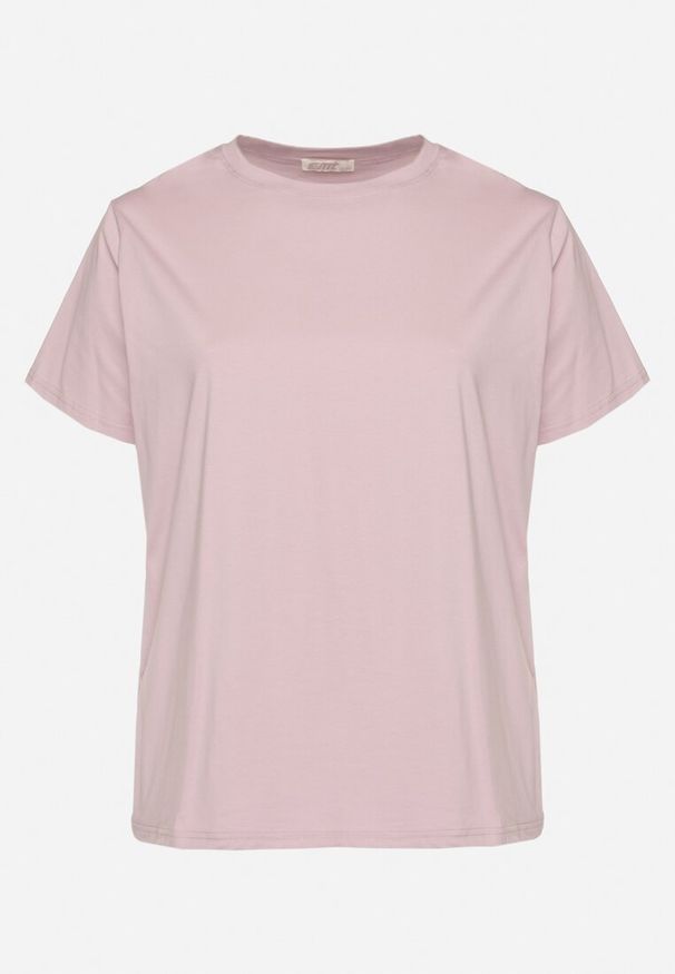 Born2be - Różowy Bawełniany Klasyczny T-shirt Oltebia. Okazja: na co dzień. Kolor: różowy. Materiał: bawełna. Styl: klasyczny