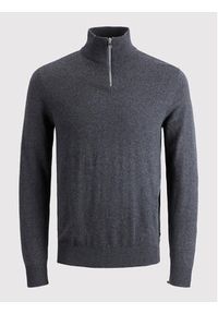 Jack & Jones - Jack&Jones Sweter Emil 12189339 Szary Regular Fit. Kolor: szary. Materiał: bawełna #4