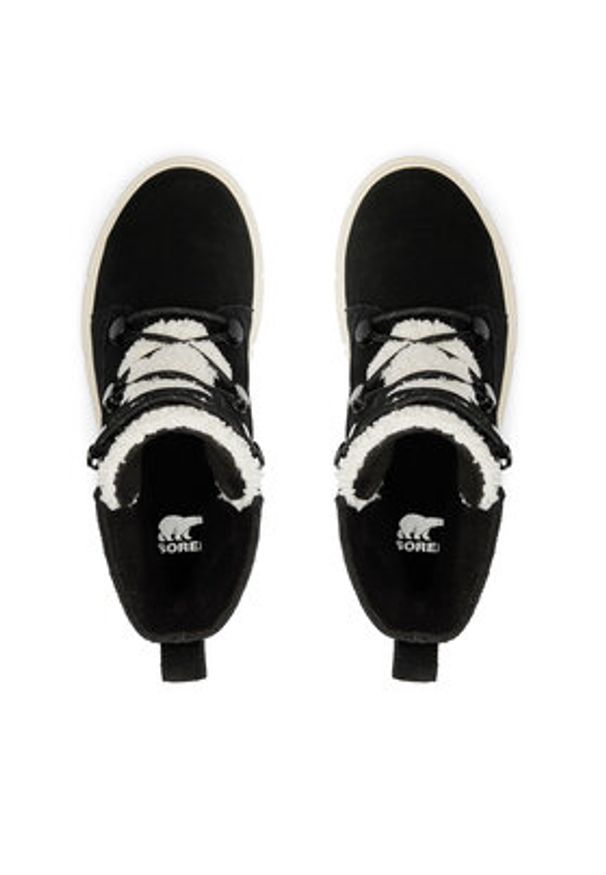 sorel - Sorel Botki Explorer III Joan 2077981010 Czarny. Kolor: czarny. Materiał: zamsz, skóra