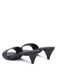 TOMMY HILFIGER - Tommy Hilfiger Klapki Th Mid Mule FW0FW09508 Czarny. Kolor: czarny. Materiał: skóra #3