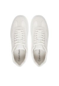 Calvin Klein Sneakersy Cupsole Lace Up - Lth Sue Mix HW0HW02435 Biały. Kolor: biały. Materiał: skóra