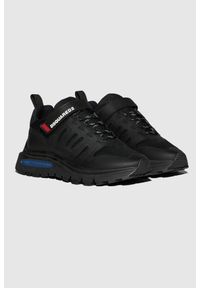 DSQUARED2 Czarne sneakersy męskie runds2 ibra, Rozmiar 44. Kolor: czarny