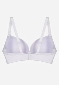 Born2be - Biały Gładki Biustonosz Zdobiony Kokardką Ocerien. Kolor: biały. Materiał: koronka. Wzór: aplikacja, gładki #7