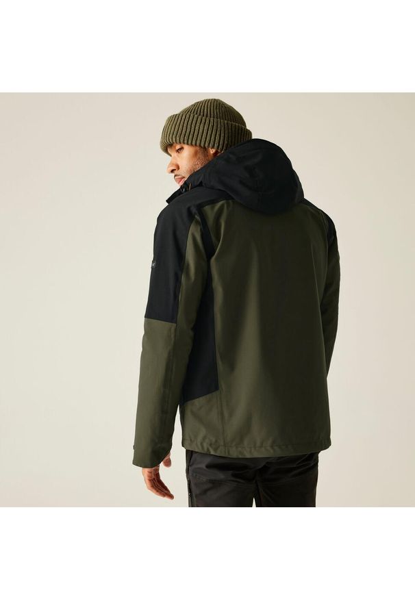 Regatta - Kurtka męska 3 w 1 Wentwood. Kolor: zielony, brązowy, wielokolorowy. Materiał: puch, materiał. Sport: turystyka piesza