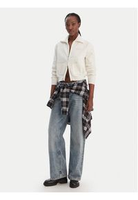 Tommy Jeans Bluza Cozy Sript DW0DW22029 Écru Regular Fit. Materiał: syntetyk #3