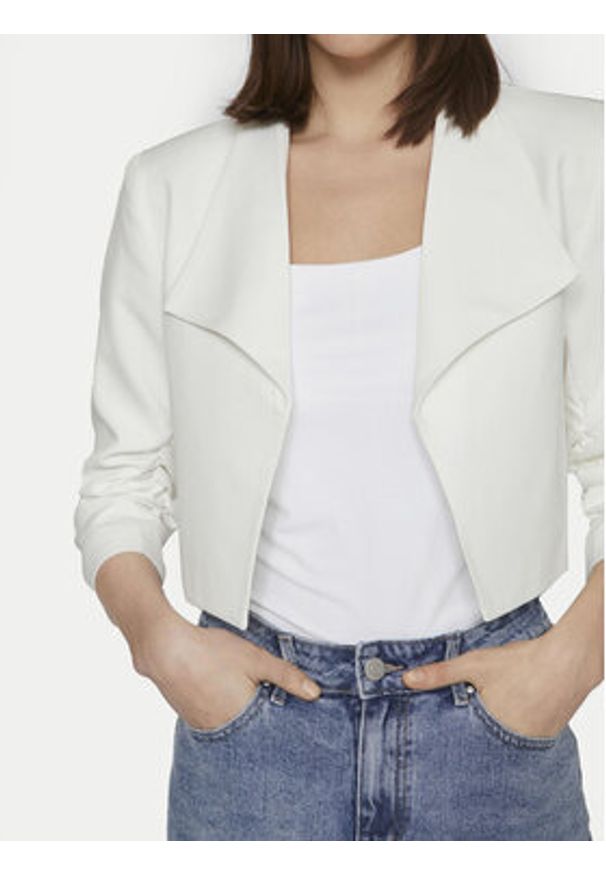 Vila Marynarka Her Bin 14063175 Biały Relaxed Fit. Kolor: biały. Materiał: syntetyk