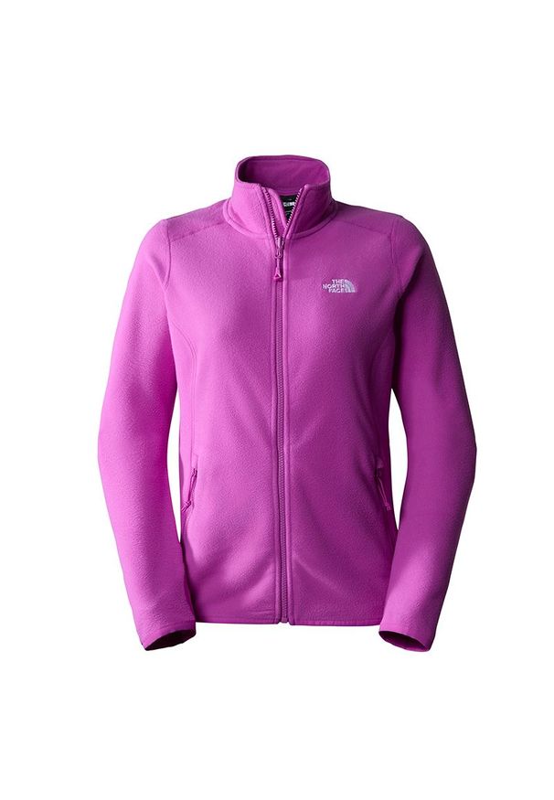 Bluza The North Face 100 Glacier 0A5IHOLV11 - fioletowa. Kolor: fioletowy. Materiał: polar, poliester, dzianina. Styl: klasyczny. Sport: narciarstwo