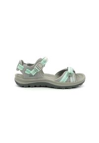 keen - Buty trekkingowe damskie Keen Terradora II Open Toe szare. Nosek buta: otwarty. Zapięcie: klamry. Kolor: zielony. Materiał: materiał, syntetyk