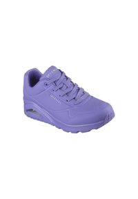 skechers - Buty do chodzenia damskie Skechers Uno Stand On Air. Kolor: fioletowy. Materiał: syntetyk, materiał. Szerokość cholewki: normalna. Model: Skechers Sport. Sport: turystyka piesza