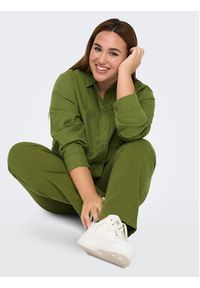 ONLY Carmakoma Spodnie materiałowe 15280234 Zielony Regular Fit. Kolor: zielony. Materiał: materiał #2