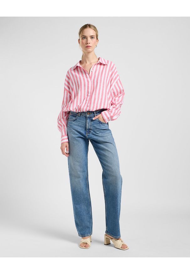 Lee - DAMSKA KOSZULA LEE ELASTICATED SHIRT LYCHEE AWNING 112363502